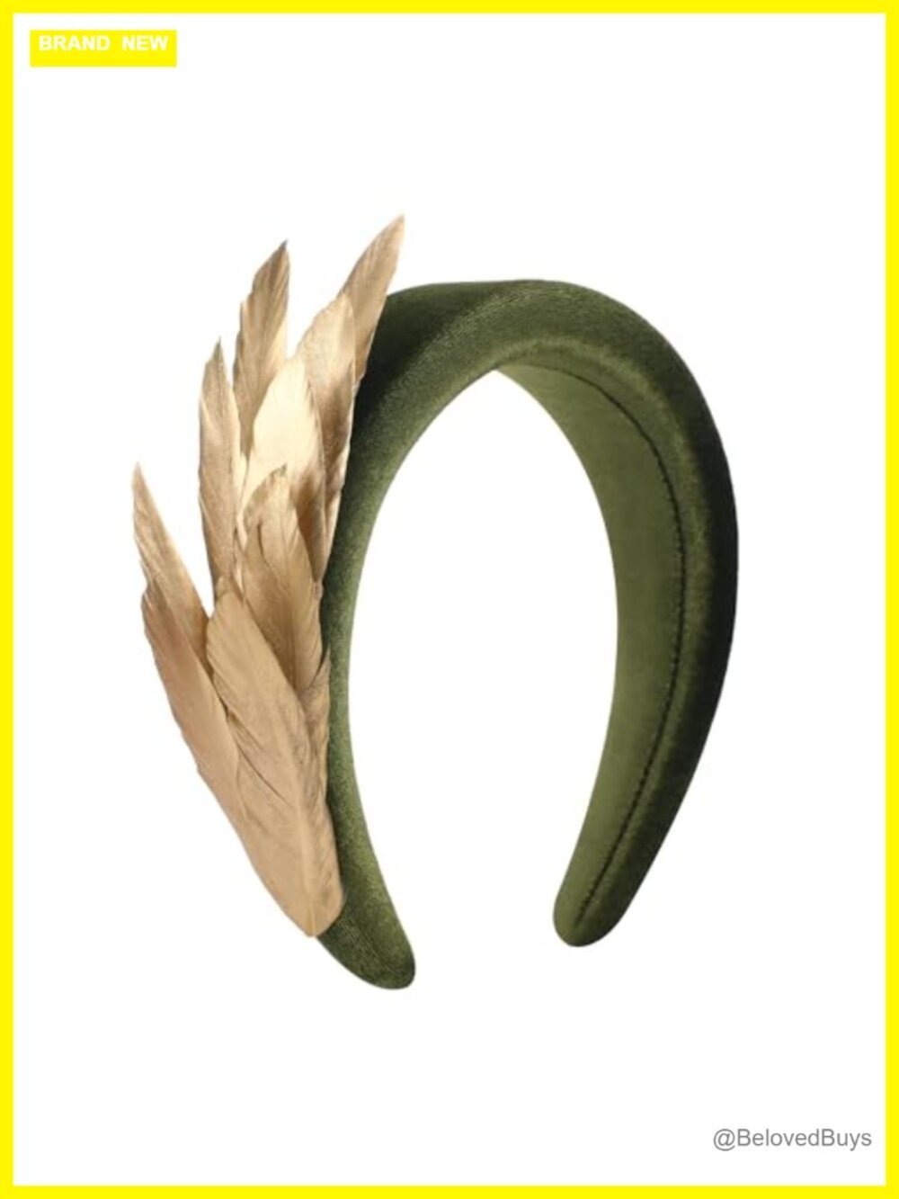 Vintage Feather Headband Fascinator Velvet Cocktail Wedding Tea Party